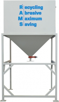 The hopper of Recycled Abrasives The hopper of Recycled Abrasives