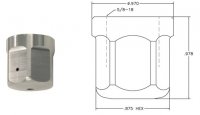 IDNN - HP (Integral Diamond Nozzle Nut) .0xx